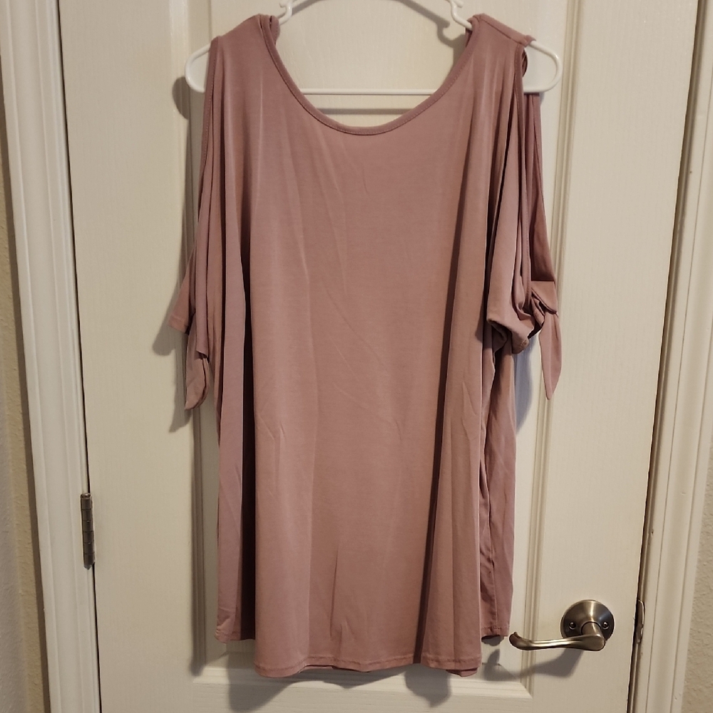 Women's Mauve Cold Shoulder Top